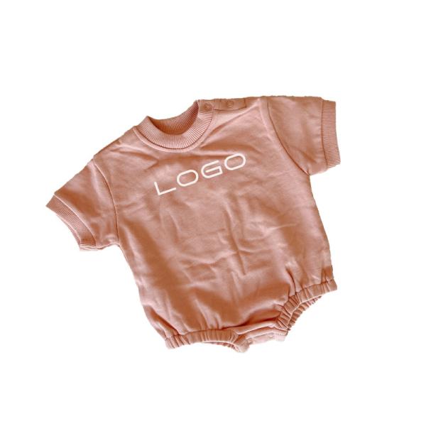 One Piece Oversized Newborn Short Sleeve Romper Embroidered Blossom Romper