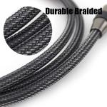 High Quality Durable Braided Fiber Optic Toslink Jack Gold Digital Spdif Optical
