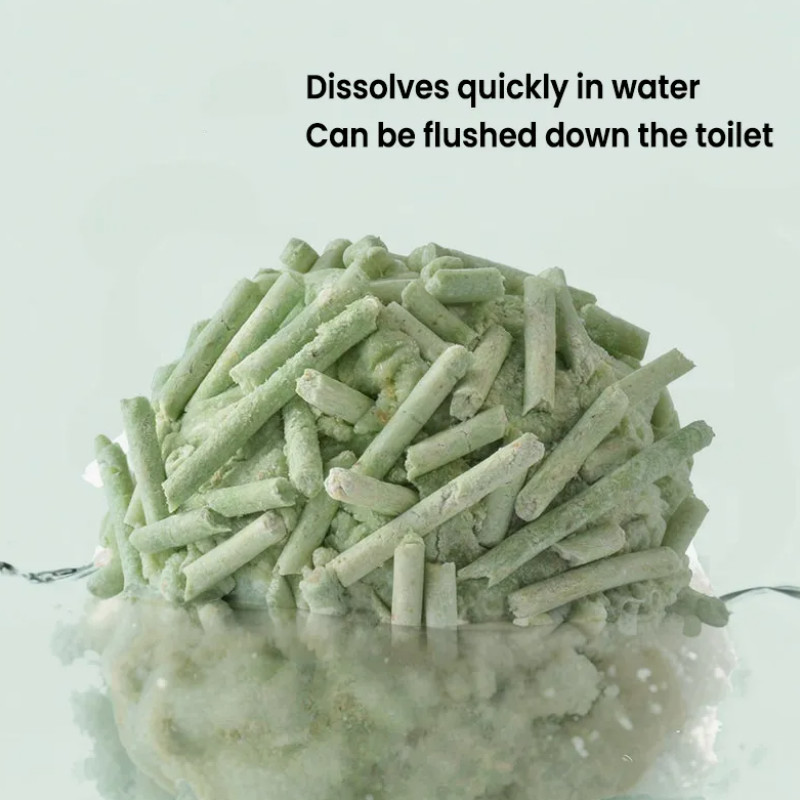Economical Green Tea Tofu Cat Litter OEM Tea Potty Litter Deodorizes Well