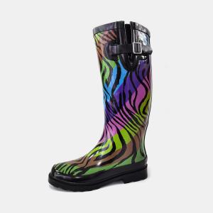 Wholesale Flexible Zebra Rubber Rain Boots , Wear Resistant Size 5 Rain Boots from china suppliers