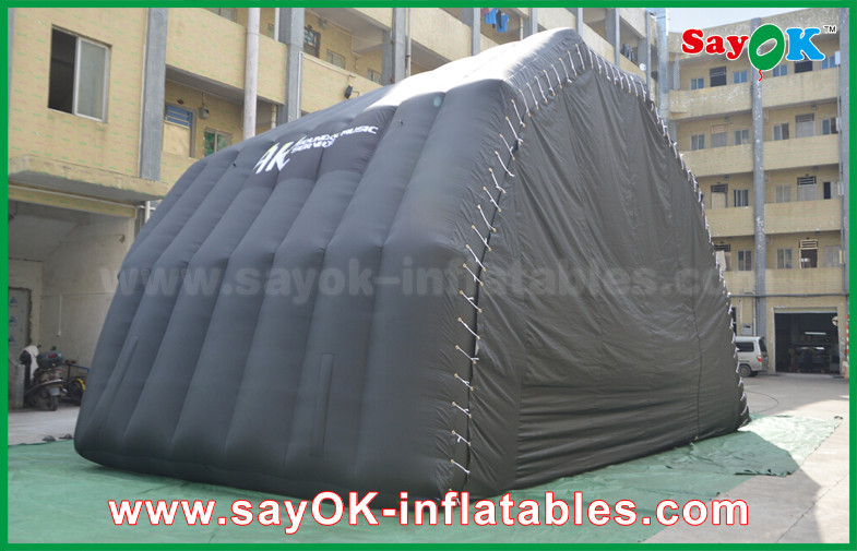 Inflatable Tent Camping Giant Oxford Cloth Black Inflatable Air Tent For Music Stage Custom Printed