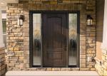 Elegant Modern Solid Wood Entrance Doors , Solid Wood Interior Doors With Glass