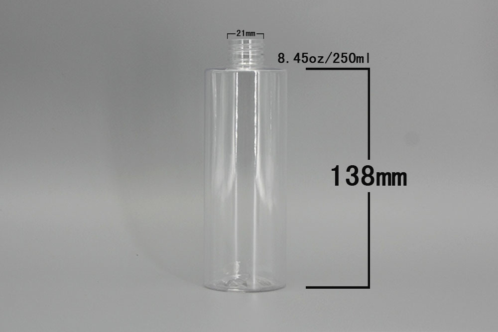 PET Plastic 21mm 8.45oz Shampoo Pump Bottles