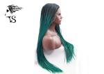 Green Color Fashion Synthetic Braided Lace Front Wigs For Black Women Extra Long