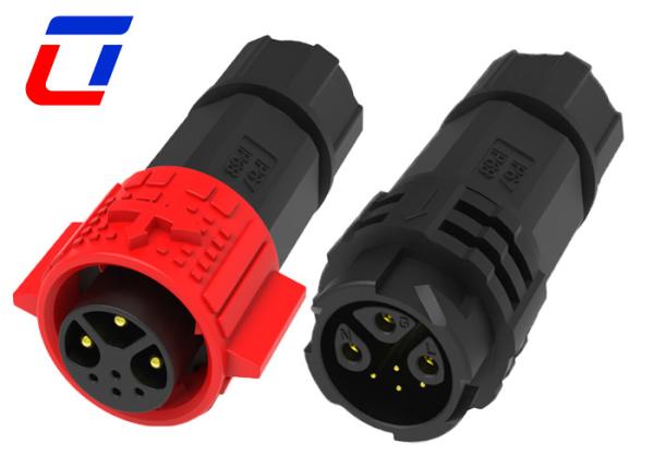 15A Male Female Wire Waterproof Circular Connector 3+4 Pin For Landscape