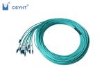 12 FO Multimode / Single Mode Fiber Pigtails Φ0.9mm PVC / LSZH Cable Jacket