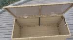 Resin Wicker Storage Box , All Weather Plastic Rattan Cushion Box