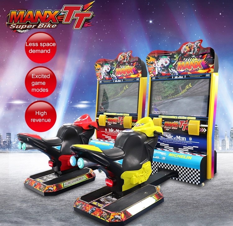 42 LCD FT Motor Car Driving Arcade Machine , Two Players Super Bike 2 Moto Simulator