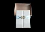 Wedding Favor Dress Book Shaped Box , Magnetic Flip Top Box Ribbon Closure