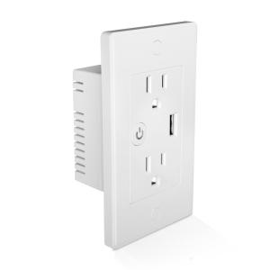 Wholesale White Smart Home Wall Socket , Alexa Compatible Wall Sockets AC110-250V from china suppliers