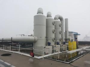 Wholesale Industrial Waste Gas Scrubber FRP GRP Desulfurization Tower For Odor Smell Removal from china suppliers