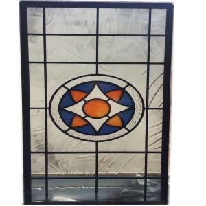 Wholesale 650MM 35CM Stained Diamond Leaded Glass Cabinet Windows Satin Nickel from china suppliers