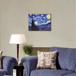 Print Of Van Gogh Oil Paintings Framed Canvas Wall Art Starry Night Style