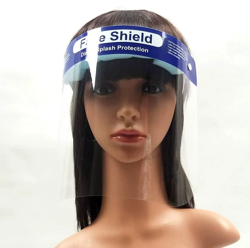 Transparent Clear Face Shield Slip Up And Down Customized Color And Size