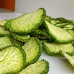 Wholesale Low Temperature Vacuum Fried Vegetable Chips Crispy Green Radish Healthy Green Turnip from china suppliers