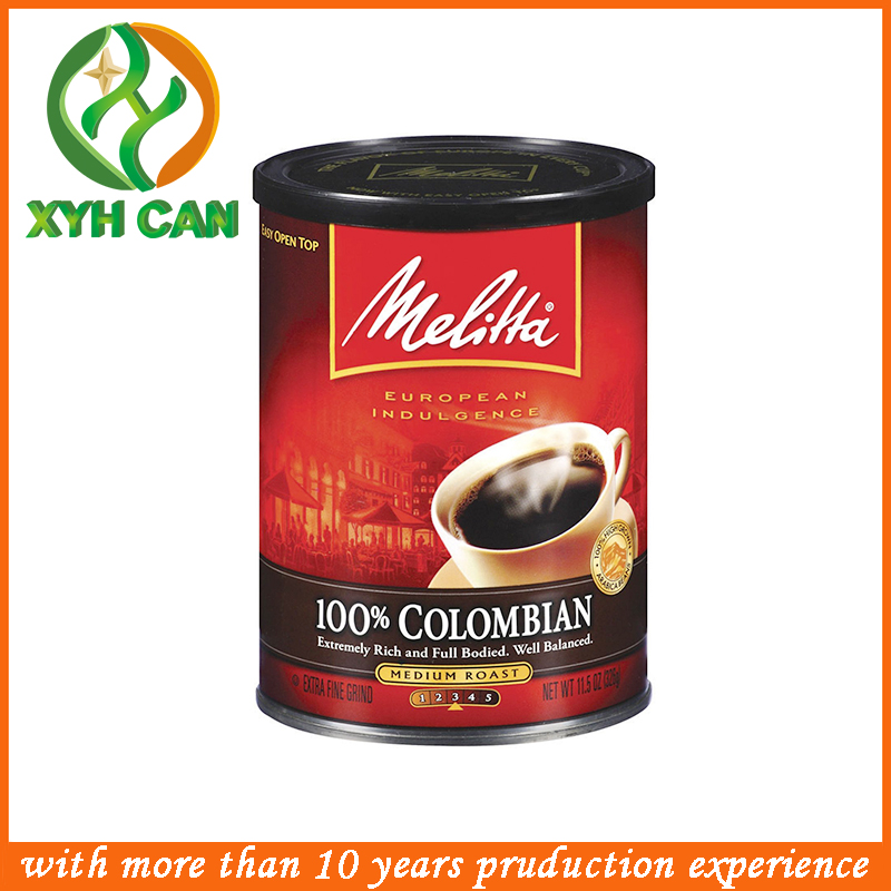 Tin Cans for 283g Coffee Beans Tinplate Metal Cans for Food Storage Coffee Matting Tin Cans for Coffee Powder