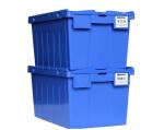 Stackable Plastic Attached Lid Containers Anti Skid Bottom