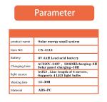 Portable Outdoor Activity Solar Battery Lighting Kit With Flashlight / Power