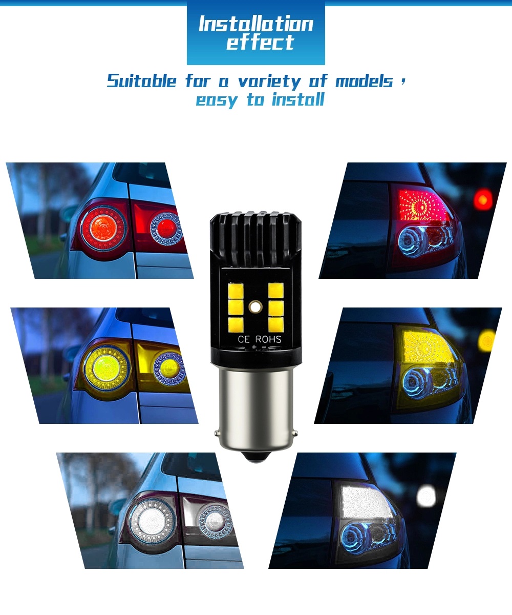 3030 BA15S P21W 1200lm Car 3030 LED Tail Light Bulbs