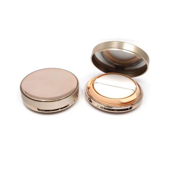 Cream Box Air Cushion Foundation Box With Powder Puff And Mirror