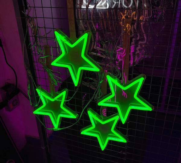 Star neon sign for christmas custom size waterproof outdoor neon sign