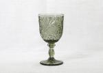 Debossed 270ml Colored Crystal Wine Glasses Goblet Style 410 Grams