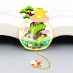Custom Metal Enamel Magnetic Bookmarks Gold Sliver Plated Painted