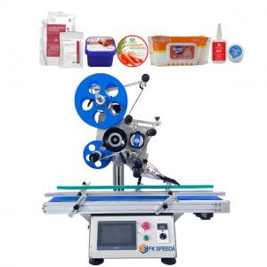 China Easy Maintenance Desktop Labeling Machine for Doypack Pouch Ziplock Bag Box Card on sale