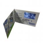 Advertising LCD Video Business Cards 350g Coated Paper / PCBA With Rechargeable