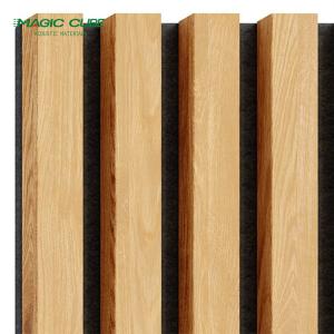 Wholesale Edge to Edge 13mm Polyester Slat Acoustic Panels Wall 2400*600*21 mm / Customized from china suppliers