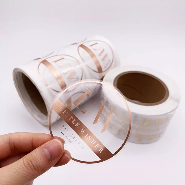 Quality 44mm Custom Plastic Product Sticker Printing Labels On Sticker Paper ISO9001 for sale