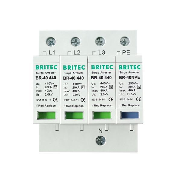 BR-40 440 3+1P Type 2 Surge Protection Device Power Protection arrester