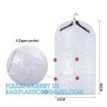 Clear Zippered Hanging Garment Covers Bags Suit Protector Cover Dress Bags