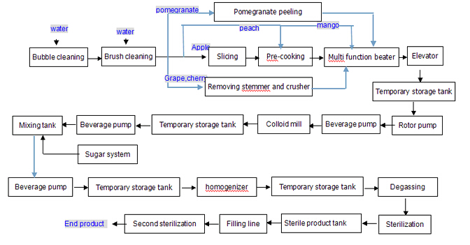 Apple Juice Production Machine Line , Beverage Juice Automatic Filling Machine