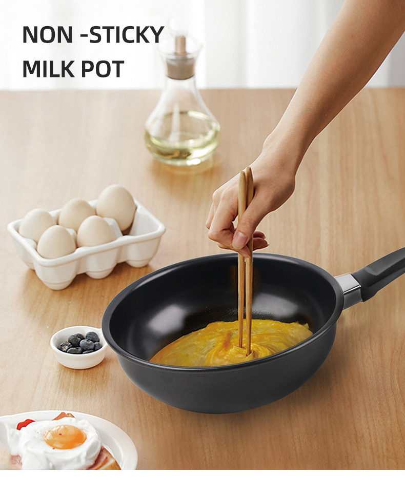Thickened Multiple Sizes Iron Kitchen Non Stick Sauce Pot For Cooking