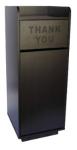 Outdoor Black Decorative Garbage Bin Stainless Steel Trash Can Waste Bin