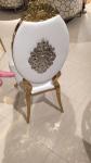 Hot selling Royal Back Golden Stainless Steel Dining Chair Sofia Chair
