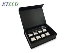 Wholesale Customized Engraved Wine Stainless Steel Ice Cubes Gift Box Pack 8pcs from china suppliers