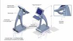 Industrial Touch Screen Self Service Kiosk Robot Shape for Airports