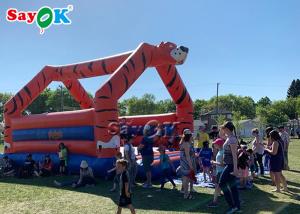 Wholesale Outdoor Red Inflatable Bouncer / Inflatable Trampoline Logo Printed from china suppliers