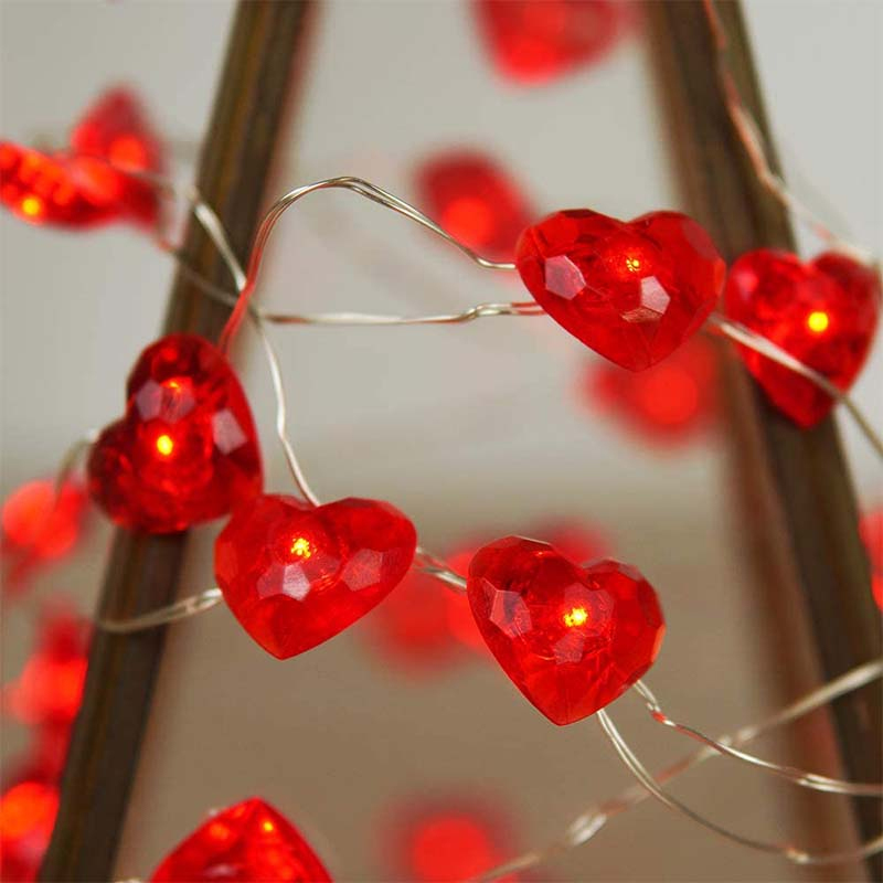 Valentines Day Gift Love Heart Wedding String Fairy String Light Indoor Wedding Party Garden Garland Valentines Day Decor