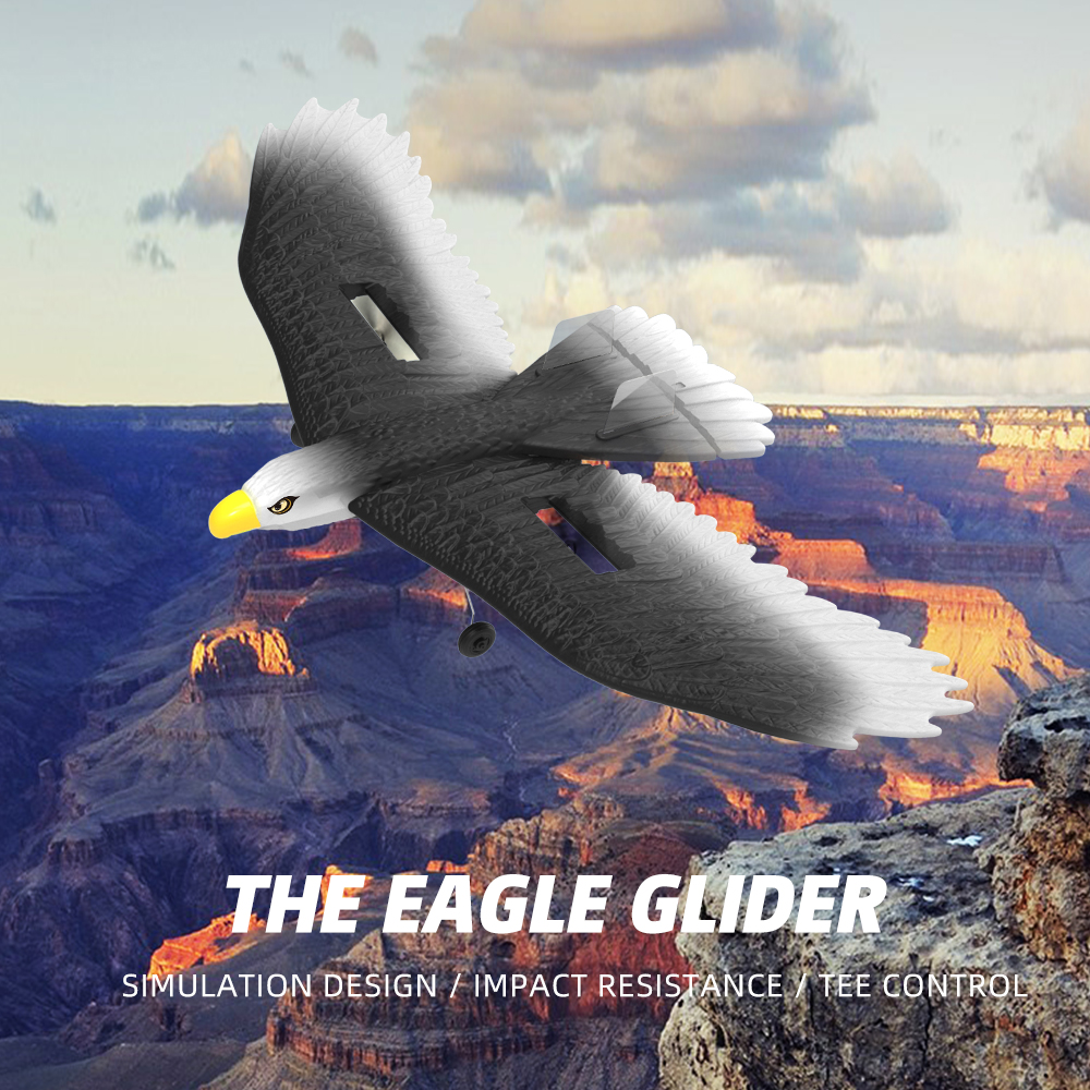 2024 2-way Eagle Glider Model Rtf With Light and Self-balancing 3 Changell Glider Controlled Aircraft Scale 56*29.5*8 CM