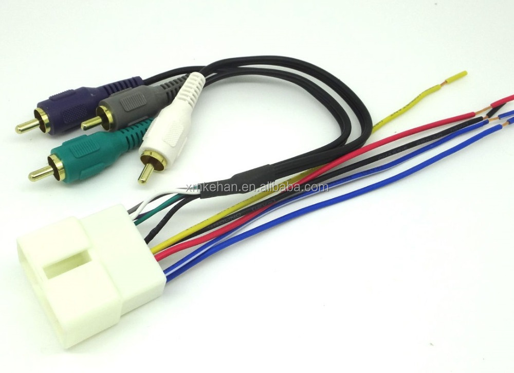 RoHS Compliant Car Stereo Radio DVD Player Wiring Harness with Automotive ECU Housing