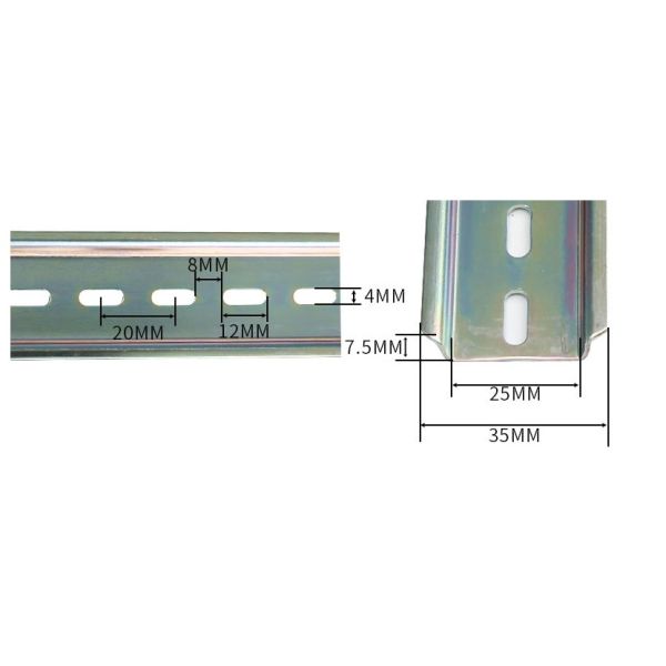 Industrail Steel DIN Rail Standard 35MM Width 7.5MM Height Circuit Breaker