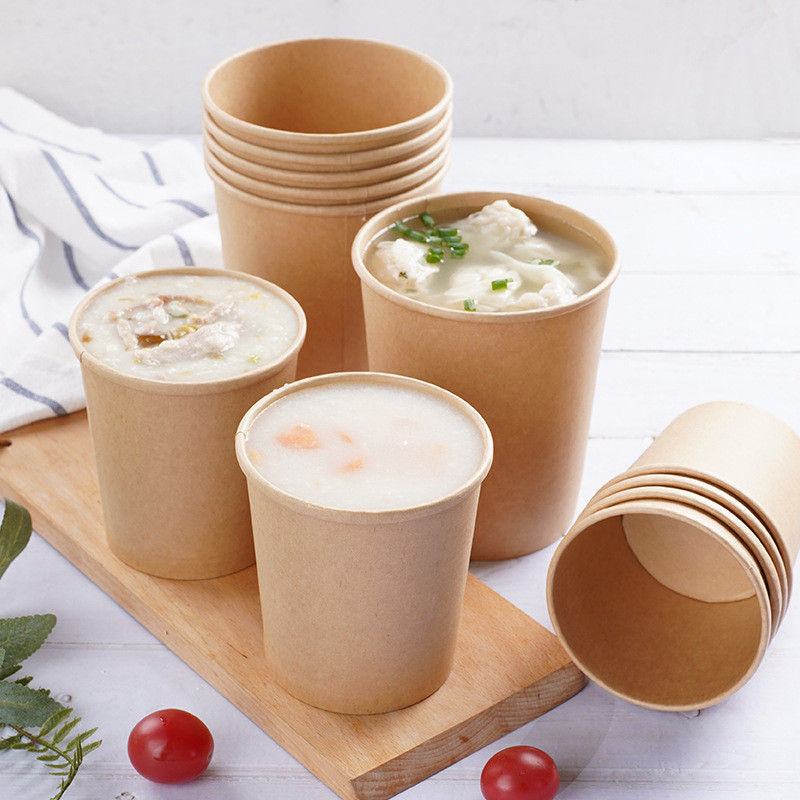 Waterproof Heat Resistant 16oz Paper Bowls And Lids For Branding