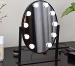 Professional Cosmetic Led MakeUp Mirror With Round Border 10 LED Bulbs