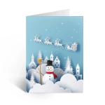 Eco - Friendly Lenticular Printing Services Holiday 3D Lenticular Greeting Card