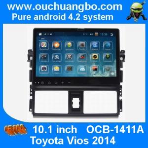 Wholesale Ouchuangbo Toyota Vios 2014 android 4.2 OS 10.1 inch big screen car dvd radio multimedia navi from china suppliers