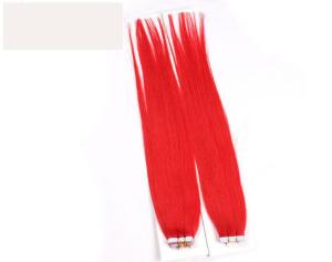 Wholesale 100% Virgin Straight Invisible Tape In Hair Extensions Bright Red No Shedding from china suppliers