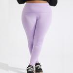 Womens Athletic Soft Purple Plus Size Yoga Pants Tummy Control High Elastic